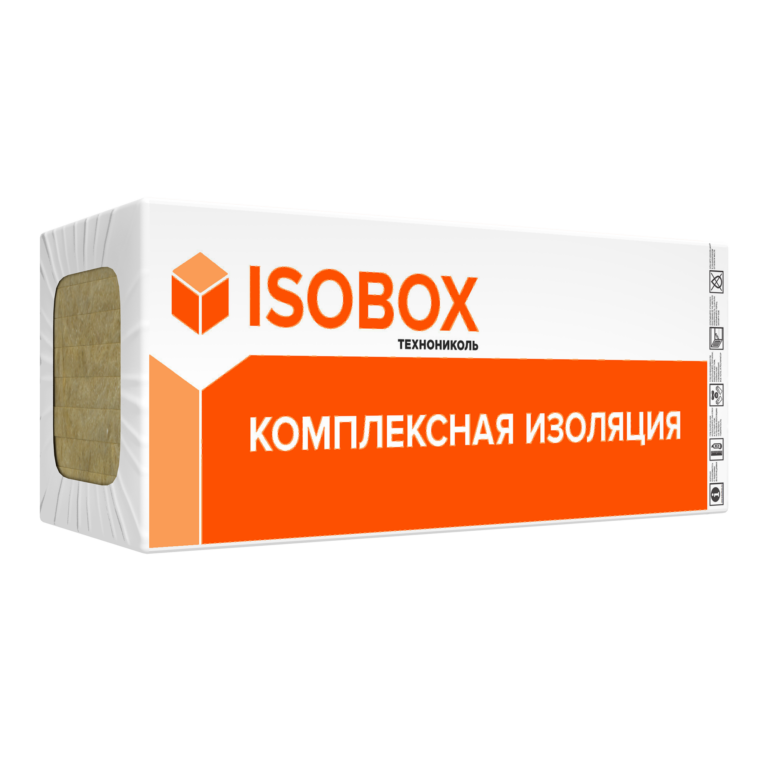 Плита ТЕХНОНИКОЛЬ, Изобокс экстралайт, (1200х600х100 мм), 4/32 м2, 0/43 м3, базальтовый, 6 шт. в упа