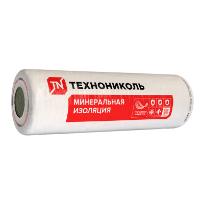 Рулон ТЕХНОНИКОЛЬ 34 RN, Стандарт, (4800х1220х100 мм), 5,8 м2, 0,58 м3, минеральный, 1 шт. в пачке